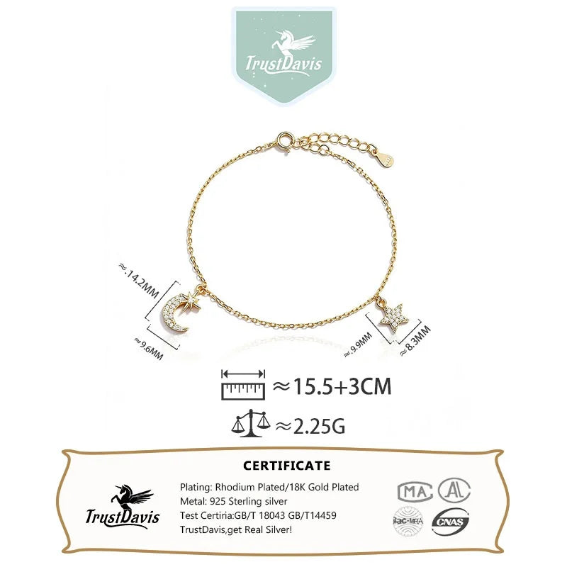 Star Moon Zirconia Bracelet DS5024