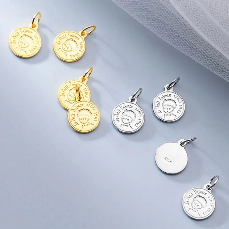 Fashion Sweet Round Boy Coin Charm Pendant DZ300