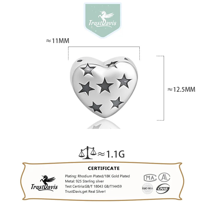 Heart Charm Pendant Handmade DIY Necklace Accessories Jewelry DZ1684
