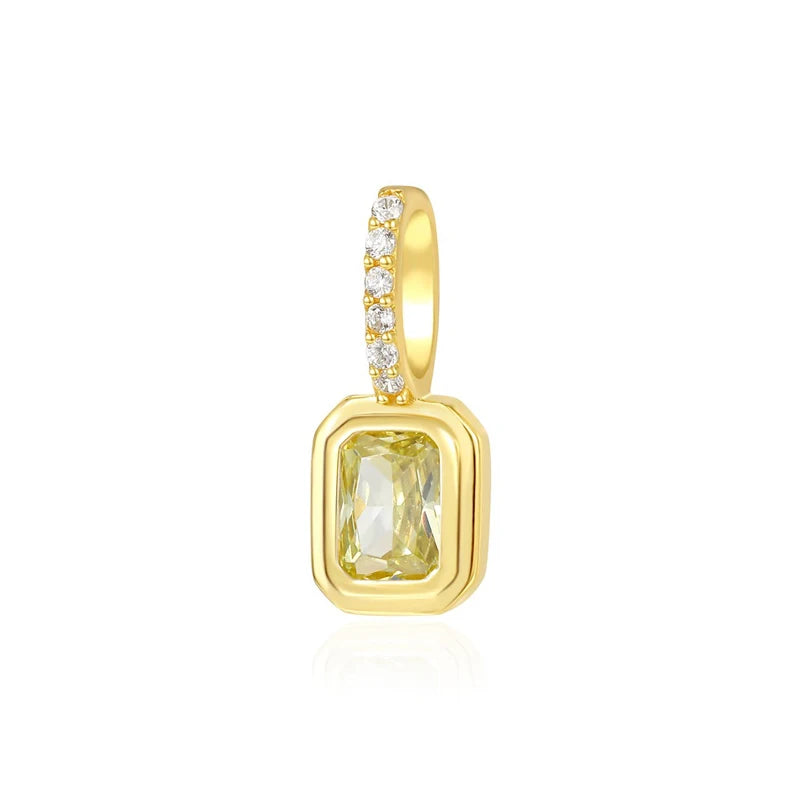 TSquare Colored Zircon Charm Pendant  DZ1695