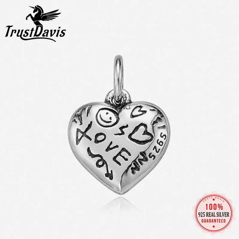 Retro Romantic Heart Smiley Pendant DZ1928