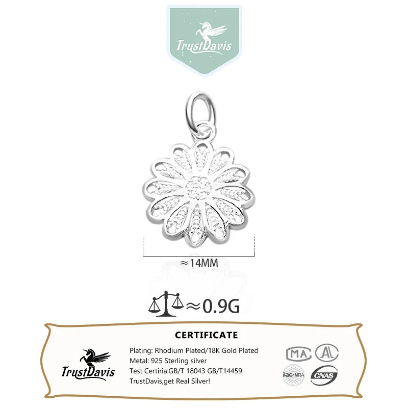 Fashion Hollow Flowers Charm Pendant DZ1766