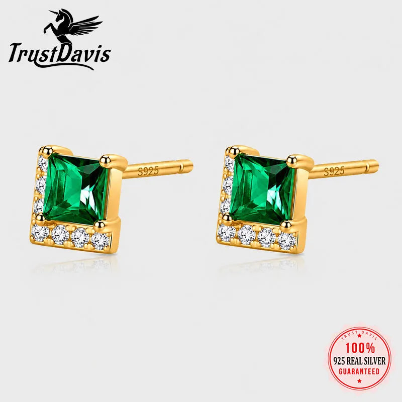 Fashion and Exquisite Square Zircon Stud Earrings DS4938
