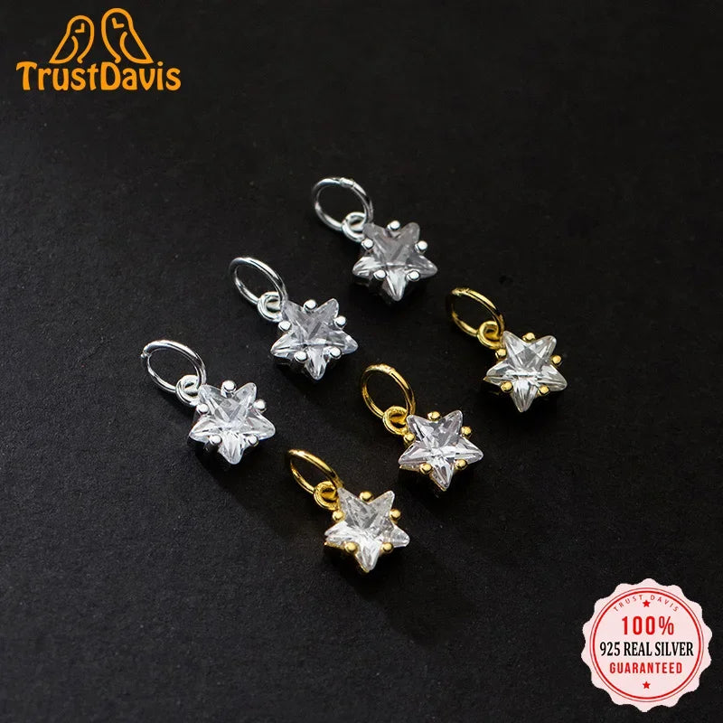 6mm Star Dazzling CZ Pendant HY857