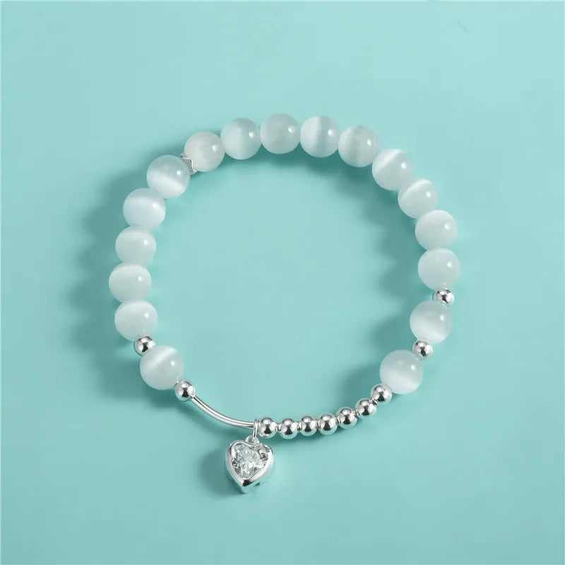 TrustDavis Real 925 Sterling Silver Sweet Zircon Heart Charm Pendant Handmade DIY Accessories Fine Jewelry Wholesale DZ1773