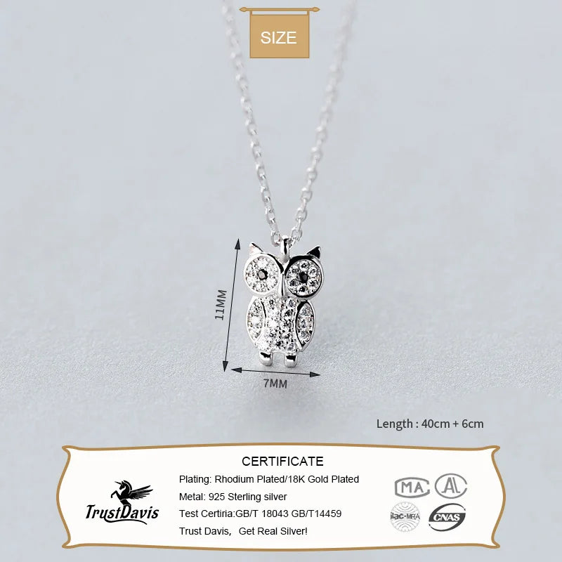 Owl Necklace Animal Pendant Necklace DS2001