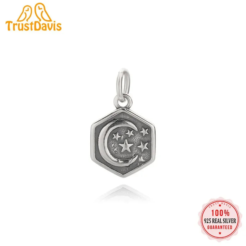 Hexagram Moon Charm Pendant Handmade DIY Accessories DZ504