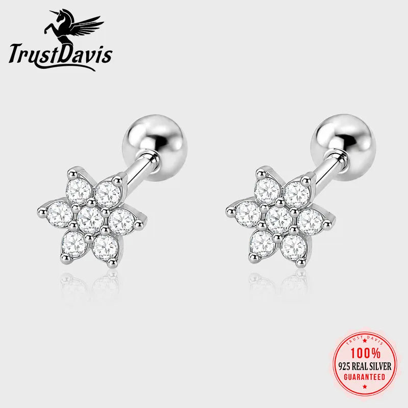 Flower Zircon Stud Earring DS4902