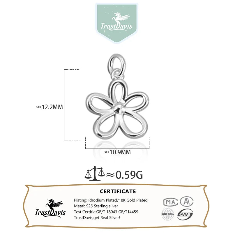 Fashion Sweet Flower Charm Pendant DZ1765