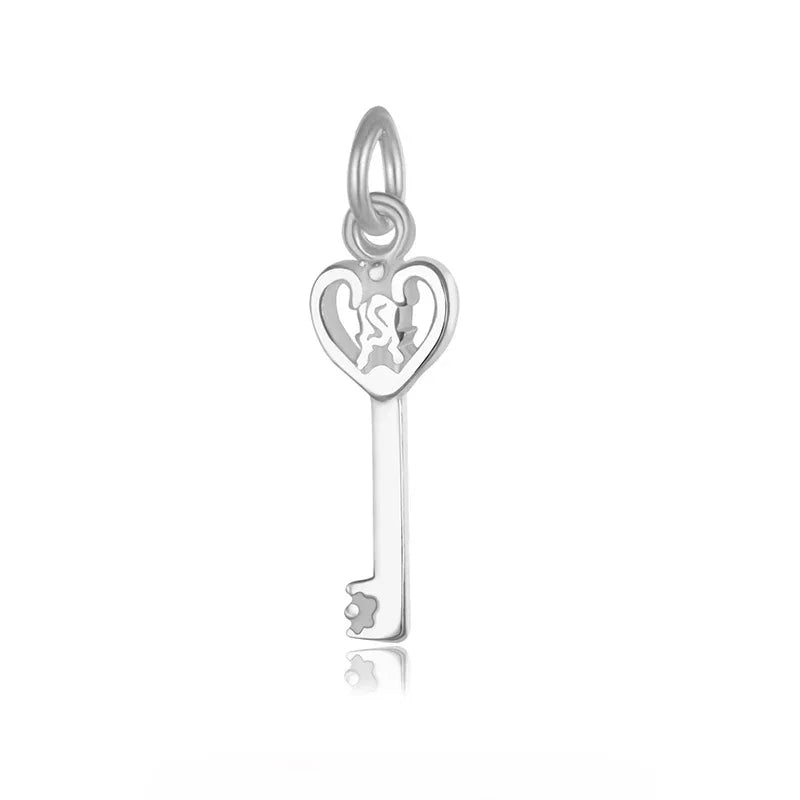 Heart Key Charm Pendant Handmade DIY Accessories DZ132