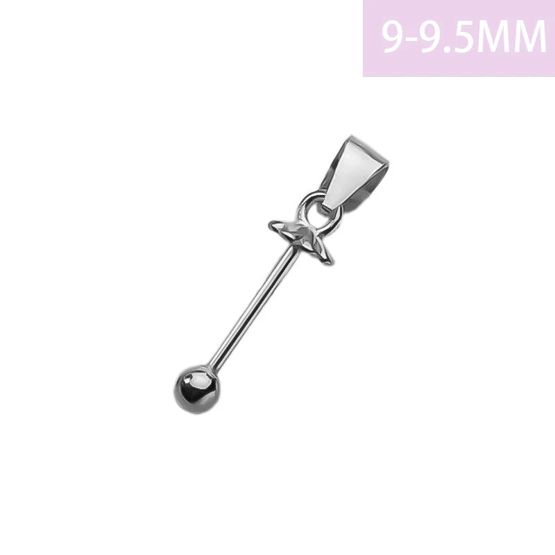 TrustDavis Real 925 Sterling Silver Twist  bead Ball Clip DIY Jewelry Accessories K-gold Plated Rope Jade Pendant Button DZ1794