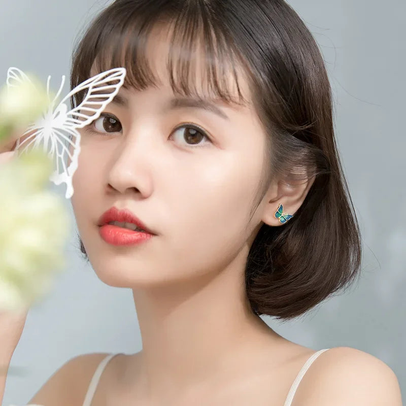 Wing Butterfly Stud Earrings DA481