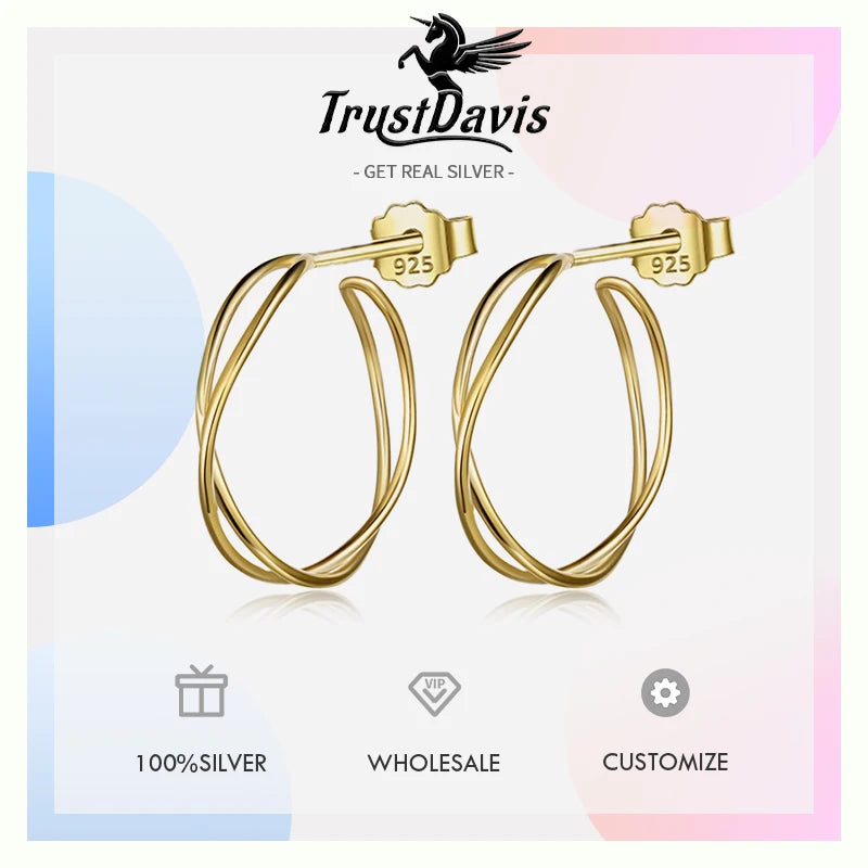 Plain Hoop Cross Earrings DS4248