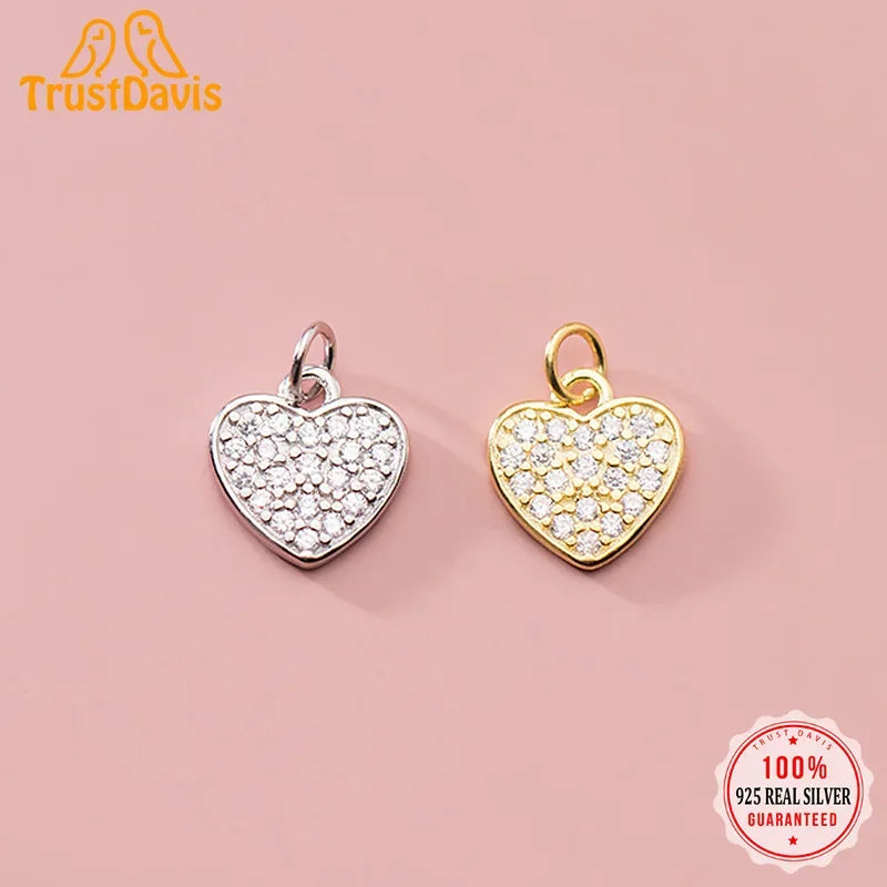 Heart Charm Pendant Handmade DIY Accessories DZ35