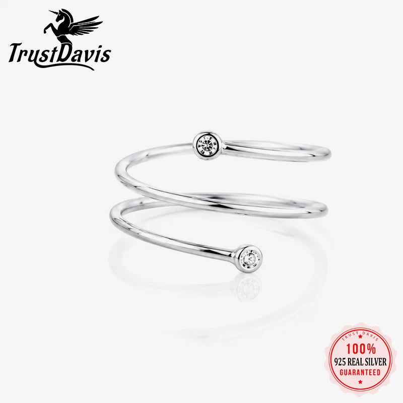 Three‑Layer Wrap Open Ring for Women Daily Wear Jewelry Gift DS4988