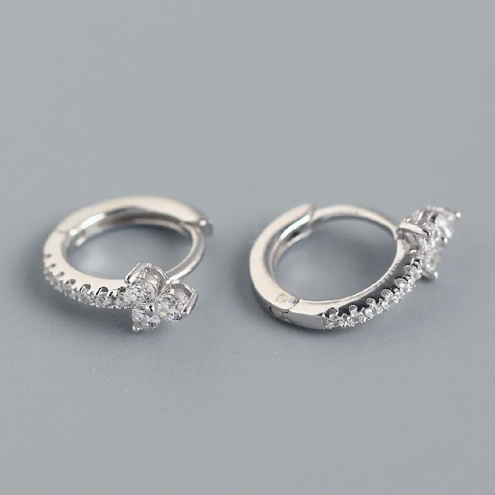 Colored Flower Zircon Earrings DS4843