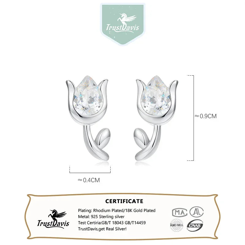 Tulip Flower Stud Earrings DA3144