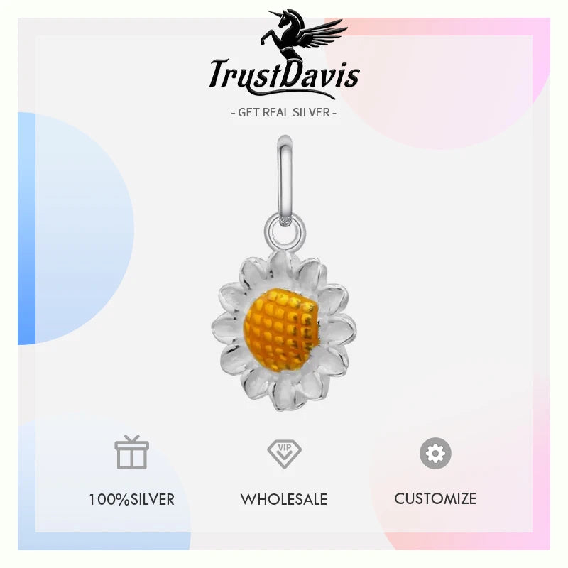 Fashion Sunflower Charm Pendant DZ1780