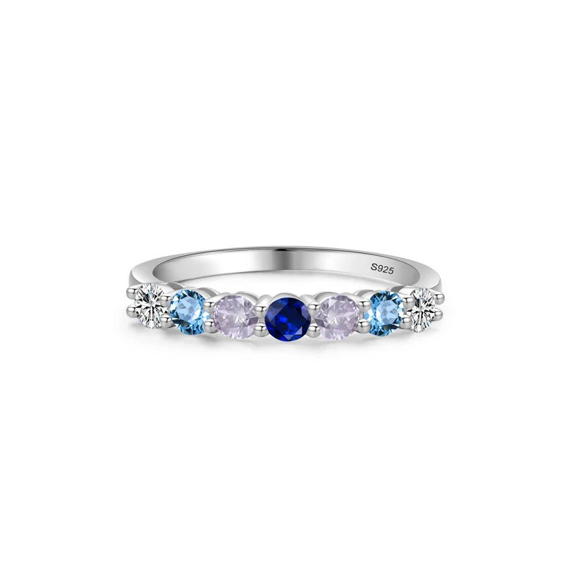 TrustDavis Plata de Ley 925 auténtica anillo de moda y banda Simple para mujer anillo redondo de circonia cúbica para mujer joyería de regalo DS4229