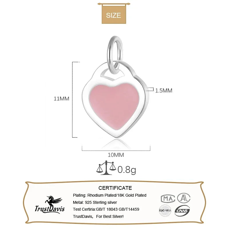 Glaze Heart Love Pendant  HY881