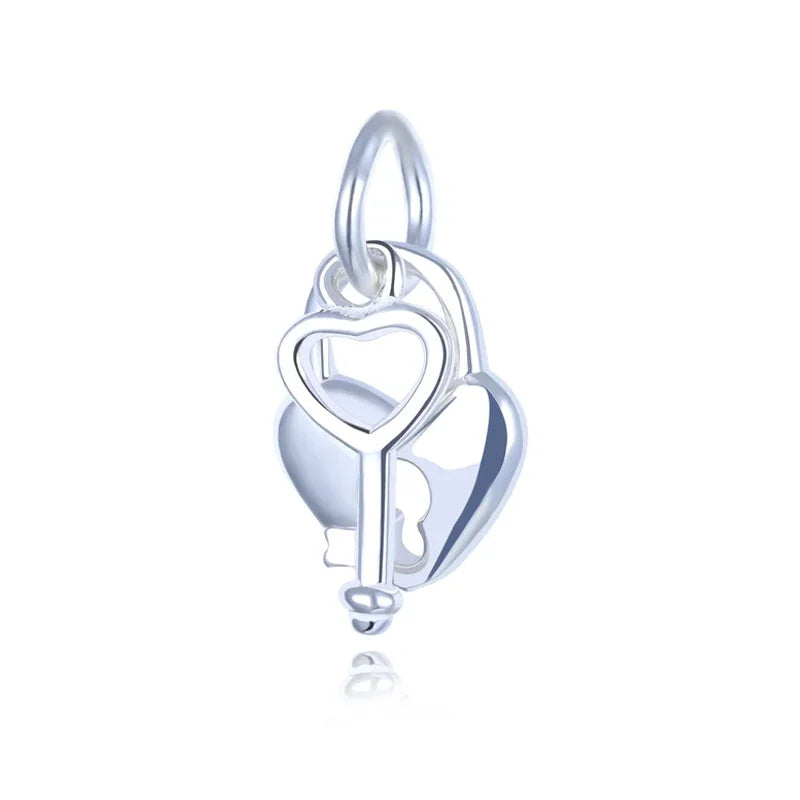 Heart Key Charm Pendant Handmade DIY Accessories DZ132