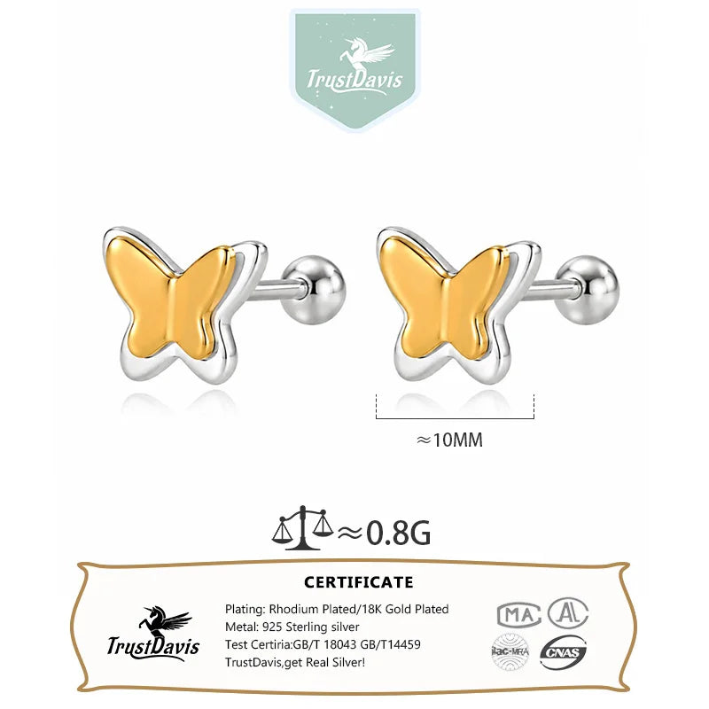 Two-tone Butterfly Earrings DS4913
