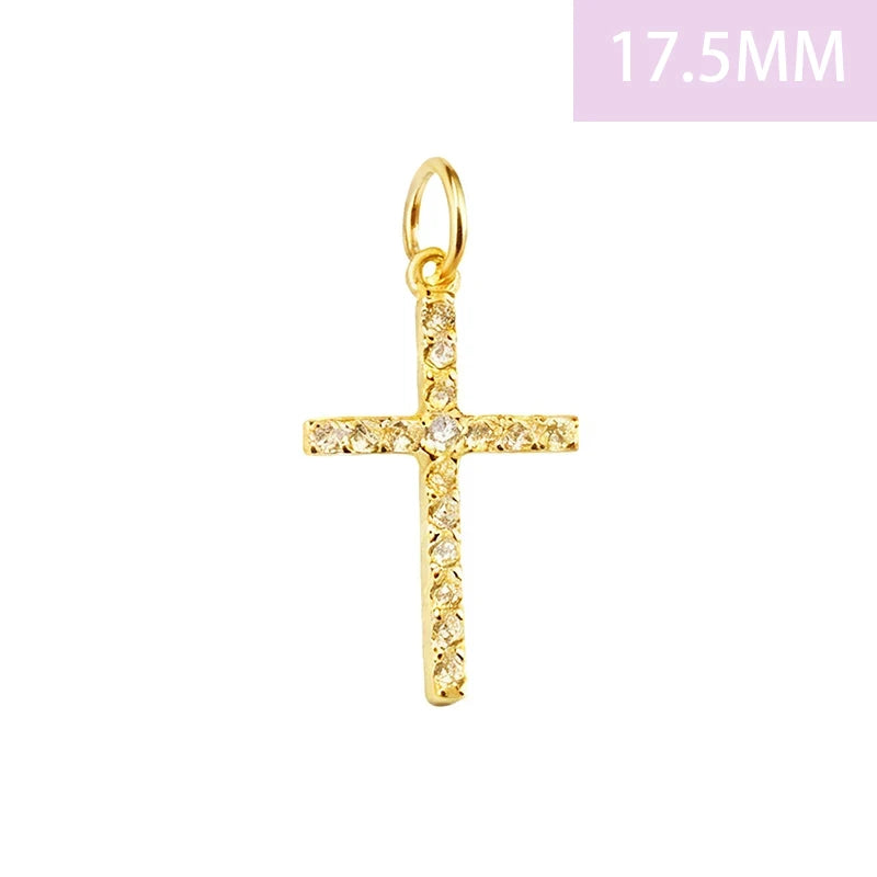 Fashion Zircon Cross Charm Pendant DZ1815