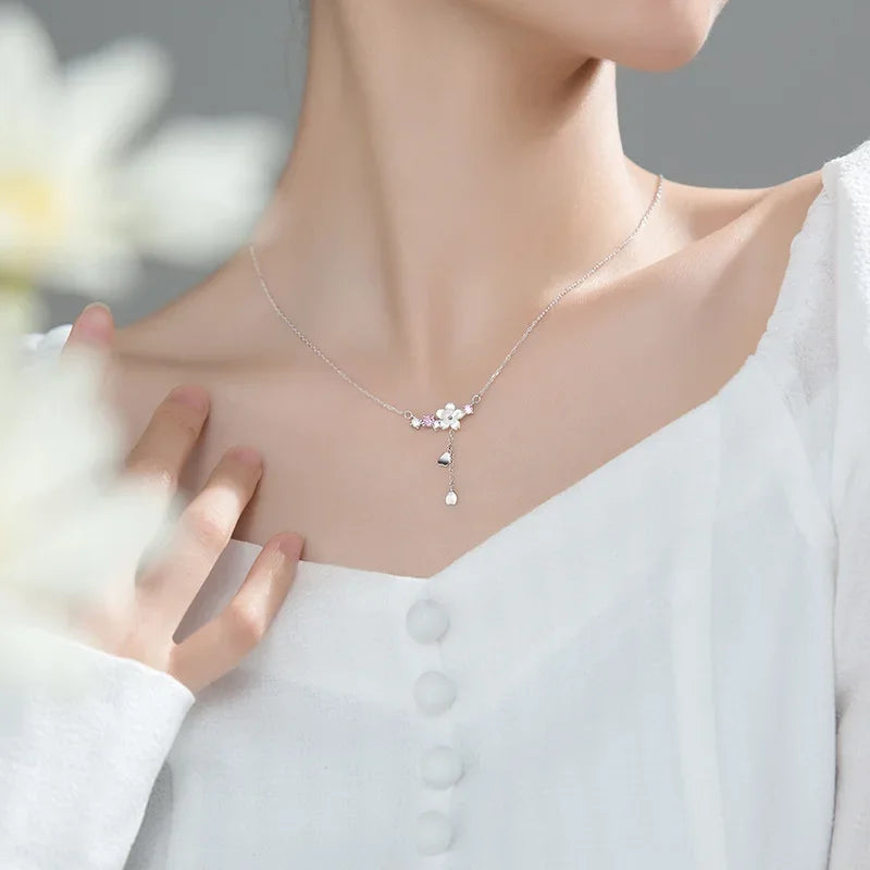 Flower Chian Heart Necklace DA1334