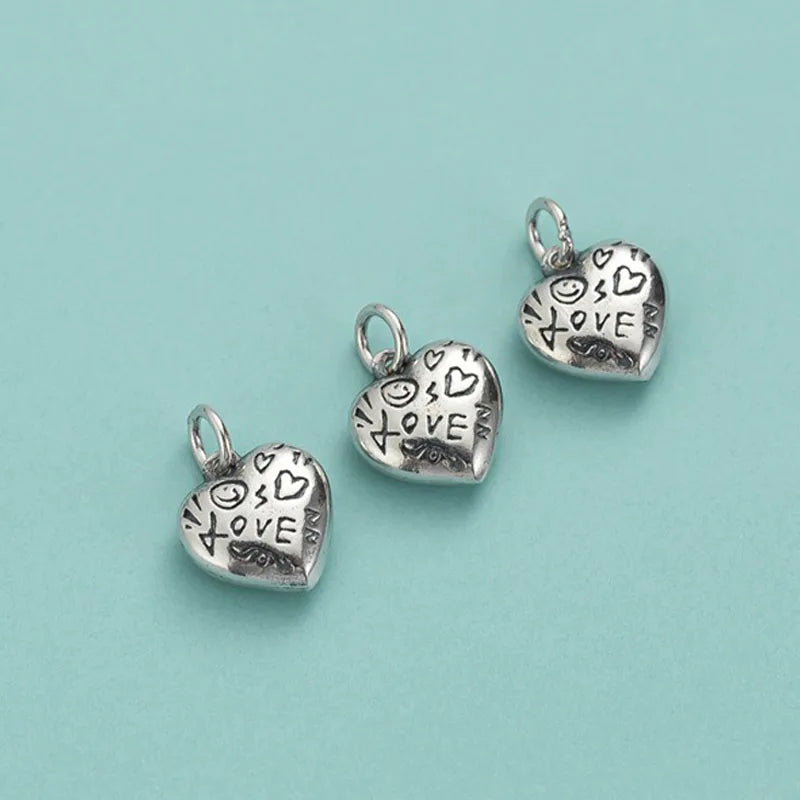 Retro Romantic Heart Smiley Pendant DZ1928
