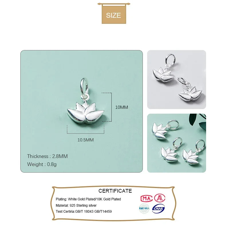 Lotus Flower Charms Pendant  DZ282