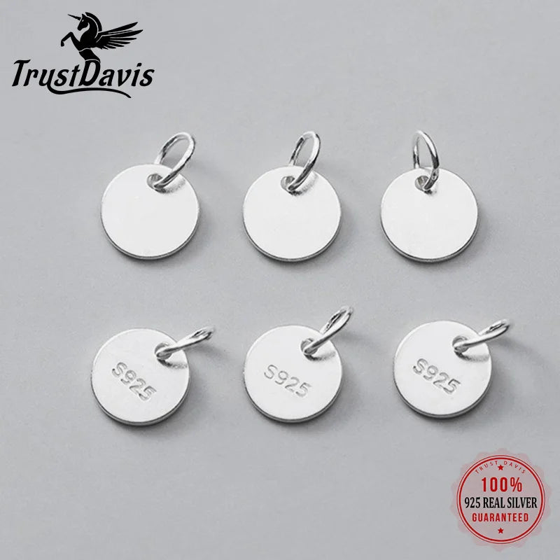 6mm Circle Card Charm Pendant Handmade DIY Accessories Wholesale DZ1725