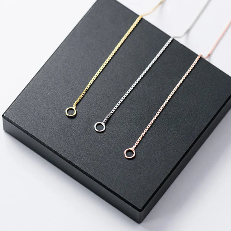 Box Chain Earrings Line Semi-finished Products Handmade DIY Accessories DZ18