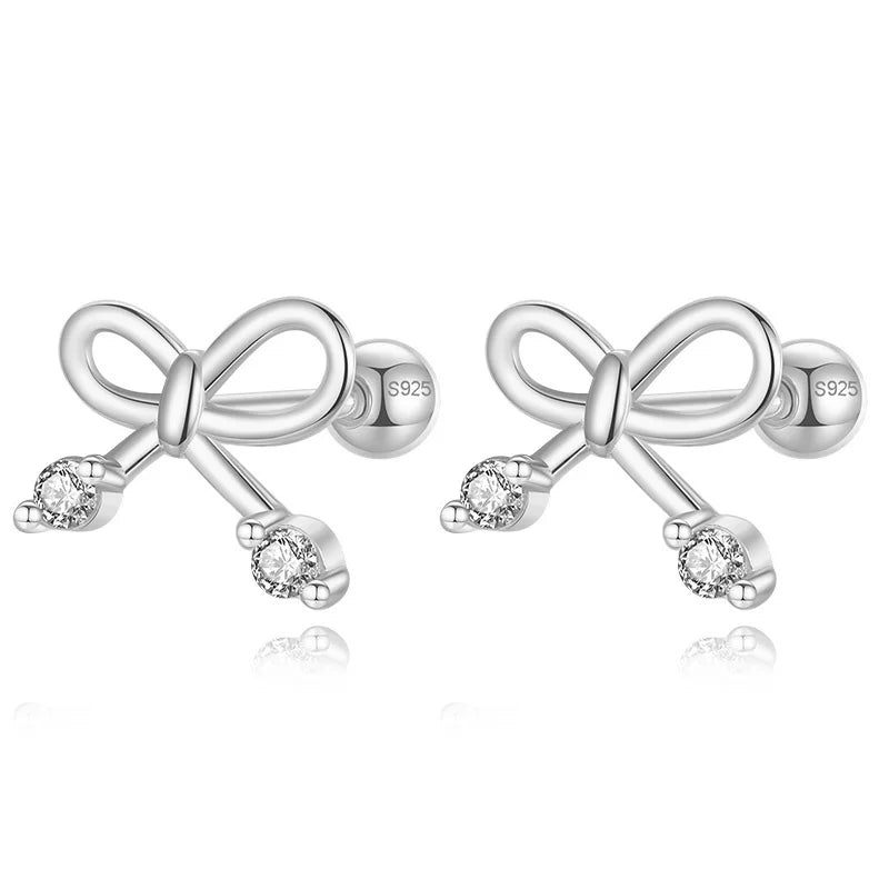 Bowknot Screw Stud Earrings DA2765