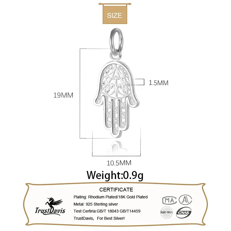 Cute Hollow Palm Charm Pendant Handmade DIY Accessories DZ142
