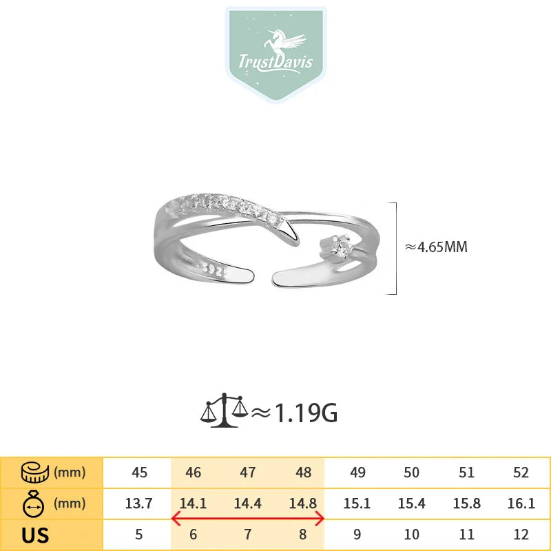 Cross zircon Adjustable Ring  DS4861