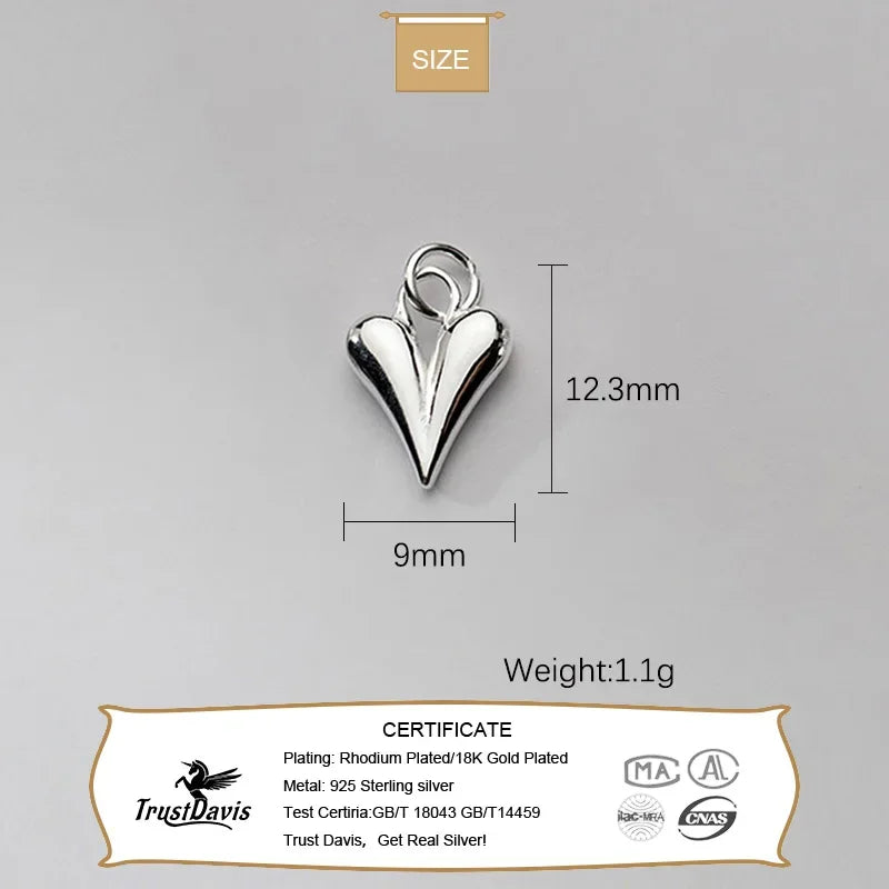 Heart Pendant DIY Necklace Accessories Jewelry HY948