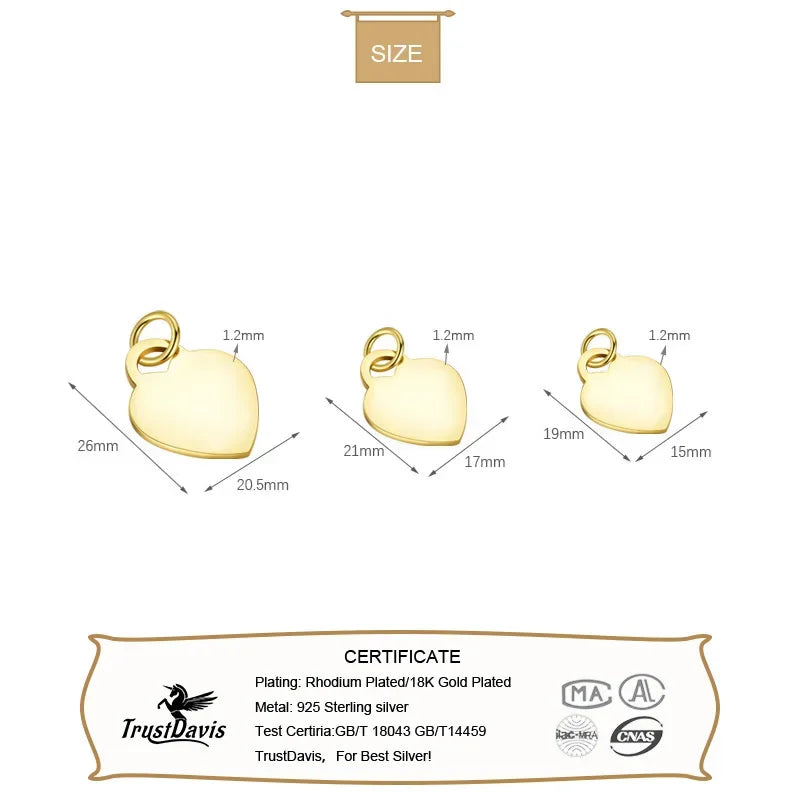 Heart Charm Pendant  DH0008