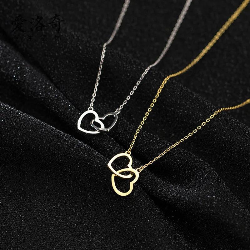 Romantic Double Heart Necklace DB286