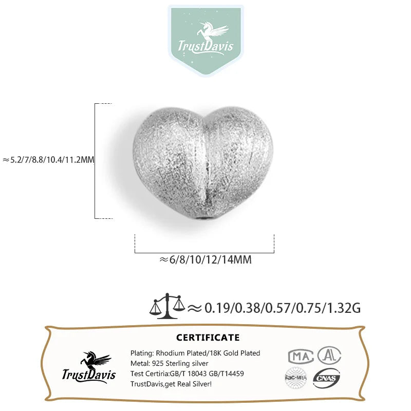 Bracelet Necklace Fashion Glossy Heart Separator Beads DZ1791