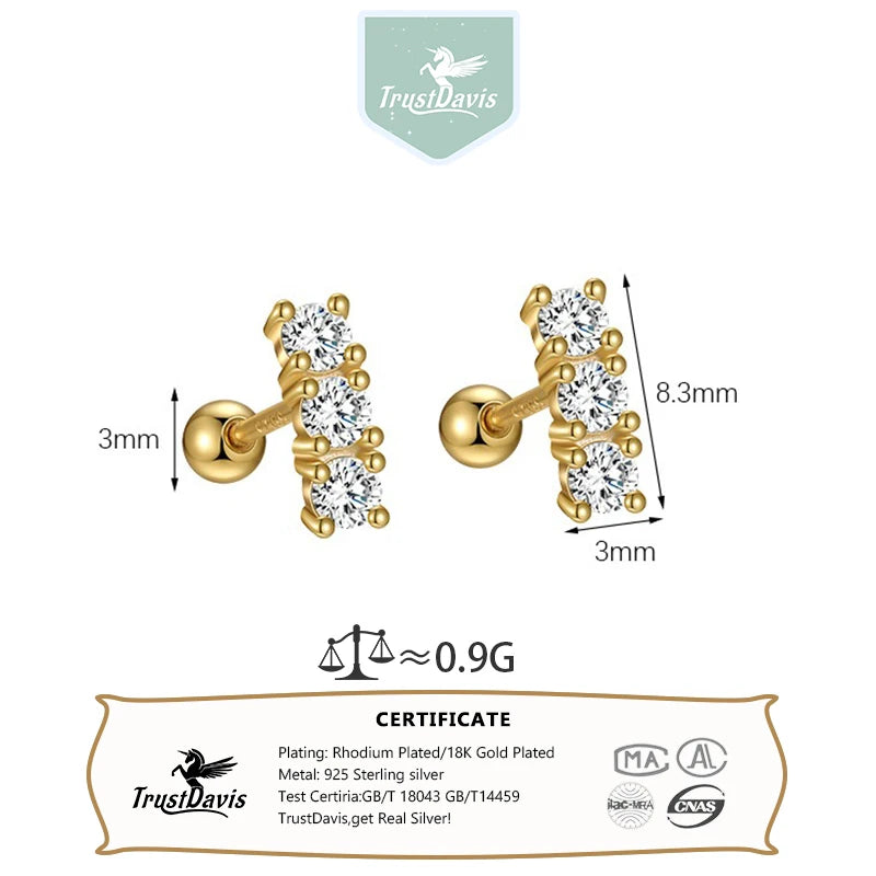 Zircon Stud Earrings DS4839