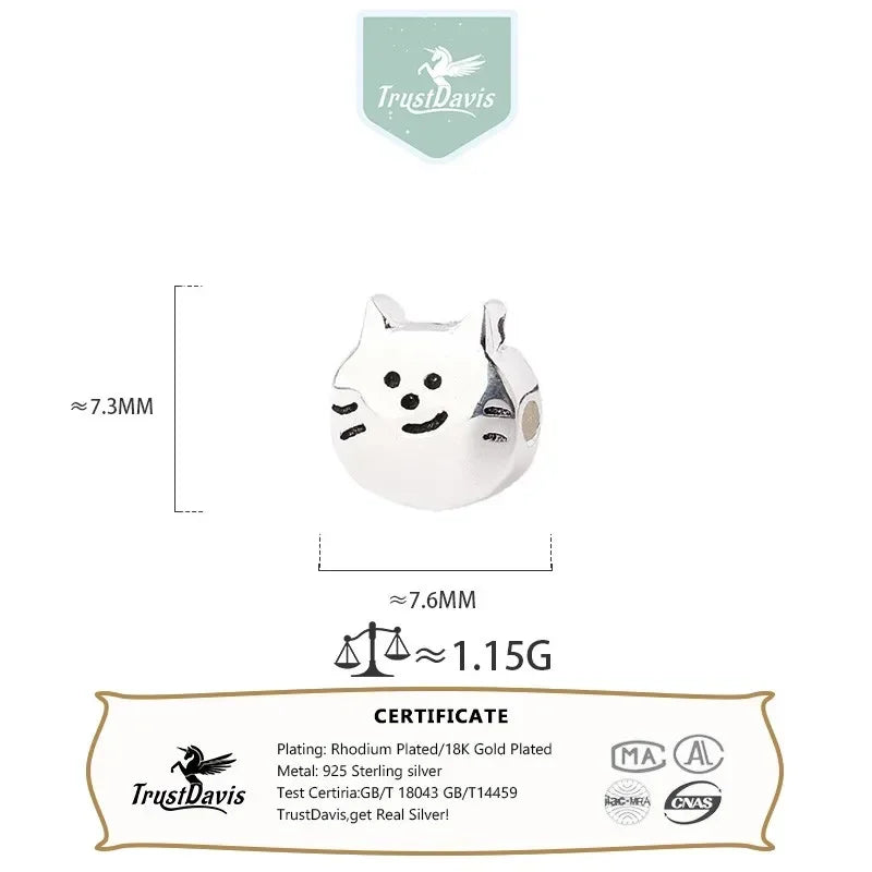 Sweet Cute Cat Animal  Pendant  DZ1650
