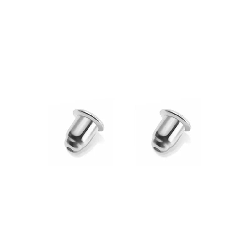 Trustdavis Real 925 Sterling Silver Silicone Ear Plug Earplugs Stud Earring DB1248