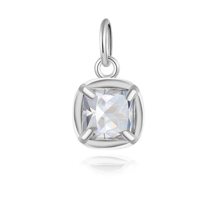 Fashion Square Zirconia Charm Pendant DZ1769