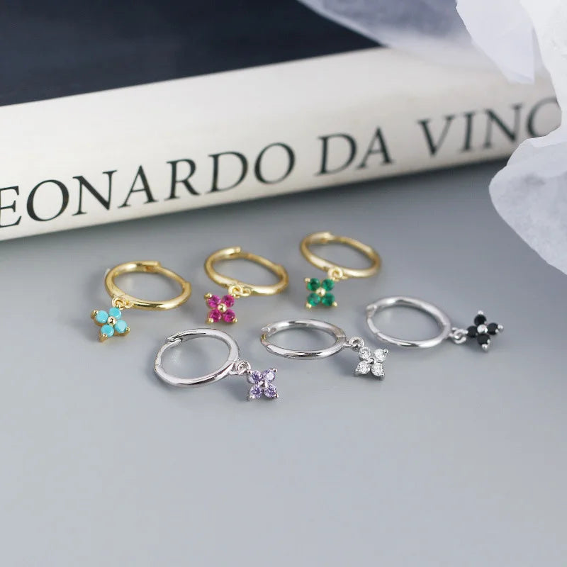 Colored Zircon Hoop Earrings DA2653