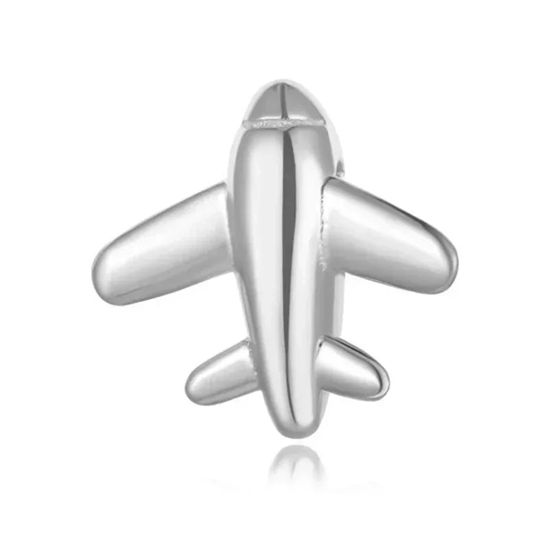 TrustDavis Real 925 Sterling Silver Plane Aircraft Pendant Handmade DIY Necklace Bracelet Accessories Fine 925 Jewelry HY656