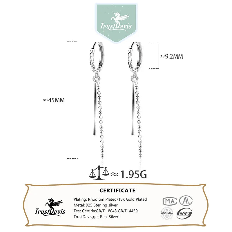 Fashion Delicate Tassel Hoop Earrings DA1974