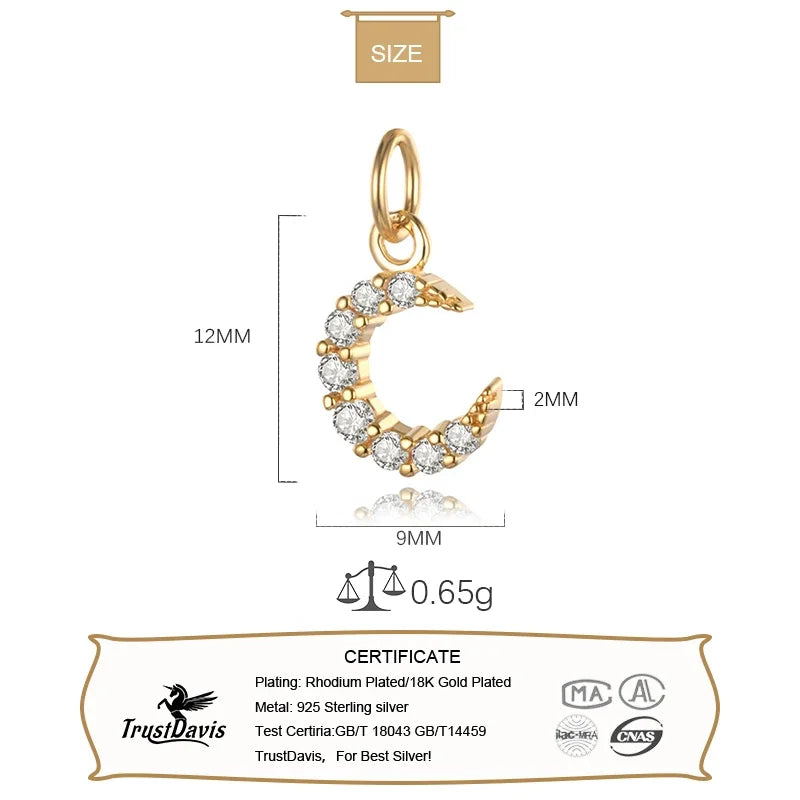 Moon Charm Pendant Handmade DIY Accessories HY113