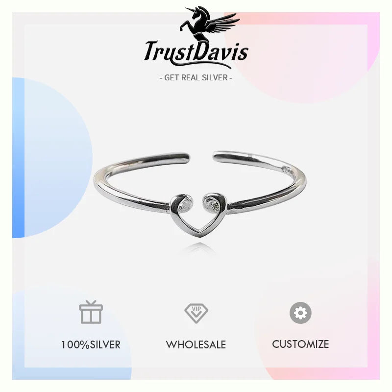 Hollow Heart Open Ring DS4785