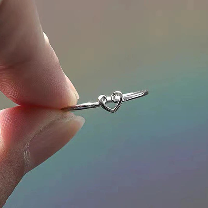 Hollow Heart Open Ring DS4785