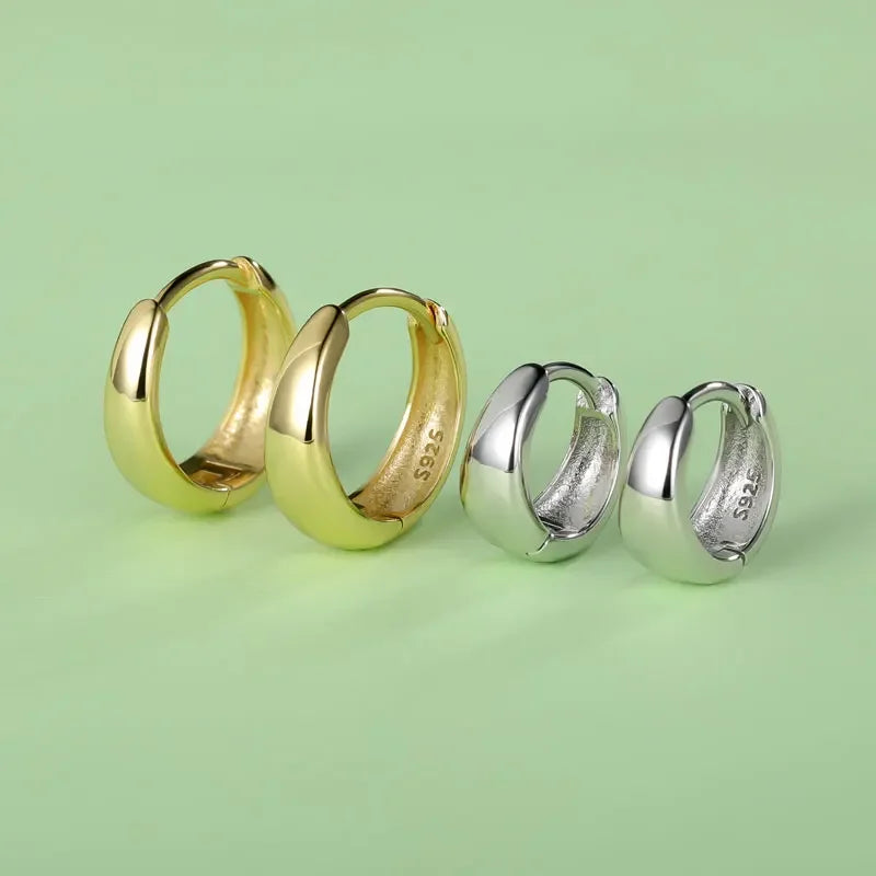 6 7 8 9 10mm Silver Hoop Earrings DG0132
